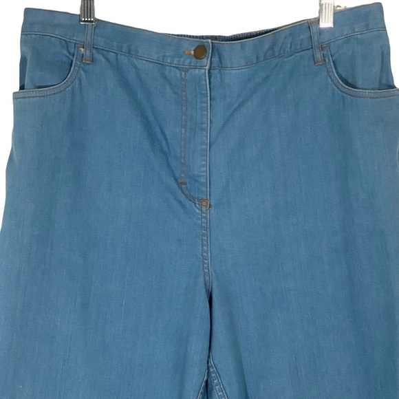 Blair Jeans Womens Plus Size 20 Light Blue Straight Leg Ankle High Rise Pants - Picture 3 of 10